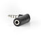 Nedis CAGP22980BK - 4-polige stereo-audioadapter - 90 graden hoek - Zwart