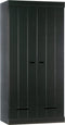 WOOOD Connect Kledingkast 2-Deurs met Lade- Grenen - Zwart - 195x94x53