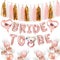 Happy Goods Bride to Be Versiering - Vrijgezellenfeest Vrouw - Ballonnen & Accessoires - Rose Goud (32 stuks)