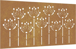 vidaXL - Wanddecoratie - tuin - bloemenontwerp - 105x55 - cm - cortenstaal