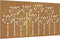 vidaXL - Wanddecoratie - tuin - bloemenontwerp - 105x55 - cm - cortenstaal
