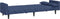 vidaXL - Slaapbank - 2-zits - met - 2 - kussens - stof - blauw