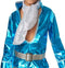 dressforfun Disco Boy 140 - verkleedkostuum - glanzend blauw en zilver (9-10j)