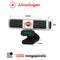 Xeca Webcam - Full HD - Microfoon USB Plug & Play Privacycover - Grijs