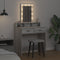 vidaXL - Make-uptafel - met - LED-verlichting - in - Grijs - Sonoma - - - 79x41x140 - cm