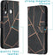 iMoshion Hoesje Geschikt voor Huawei P30 Lite Hoesje Met Pasjeshouder - iMoshion Design Softcase Bookcase - Goud / Zwart / Black Graphic
