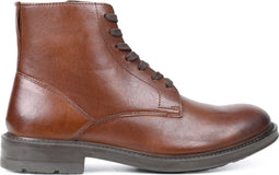PS Poelman Laren - Veterboots - Leer - Cognac - Maat 45