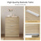 Woltu Set van 2 Nachtkastjes - 3 Lades - Licht Eiken - 39 x 54 x 28 cm (2 stuks)