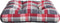 vidaXL - Palletkussen - stof - ruitpatroon - rood