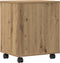 vidaXL - Printerstandaard - met - Wielen - Artisan - Eiken - 41x32x48 - cm