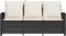 vidaXL - Tuinbank - 3-zits - met - kussens - & - tafel - poly - rattan - zwart
