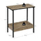 Woltu Bijzettafel - 50x55x25cm - 2 Planken - Zwart/Grijs Houtlook