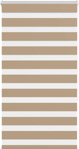 vidaXL - Zebra - Blind - 85x150 - cm - stofbreedte - 80,9 - cm - polyester - zandbruin