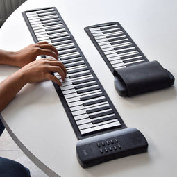 MikaMax Roll Up Keyboard - Digitale Piano - 61 Toetsen - 16 Instrumenttonen - Opname Functie - Inclusief Opbergtas