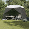 vidaXL - Camping - Muggennet - met - Deur - - - Grijs - - - 6-Persoons - - - Waterdicht