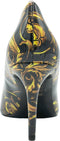 Versace Jeans Fondo Scarlett Dis. S50 - Dames Pump - Goudkleurige baroc lak print - Zwart/Goud - Maat 41