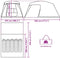 vidaXL - Kampeertent - met - verandakoepel - 5-persoons - waterdicht - blauw