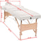 vidaXL - Massagetafel- - en - krukset - inklapbaar - 3 - zones - 10 - cm - dik - wit