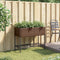 vidaXL - Plantenbak - met - schap - poly - rattan - bruin
