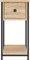 vidaXL - Nachtkastje - 30x60x60 - cm - bewerkt - hout - sonoma - eikenkleurig