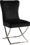 Richmond Stoel Chelsea Black velvet / silver (Quartz Black 800)