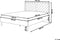 MIALET - Bed - Donkere houtkleur - 140 x 200 cm - Vezelplaat