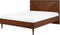 MIALET - Bed - Donkere houtkleur - 140 x 200 cm - Vezelplaat