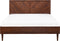 MIALET - Bed - Donkere houtkleur - 140 x 200 cm - Vezelplaat