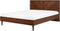 MIALET - Bed - Donkere houtkleur - 160 x 200 cm - Vezelplaat