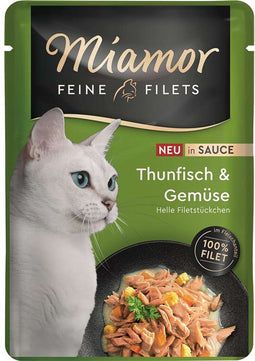 Miamor - Fijne filets 24x100g - Tonijn & groenten in saus