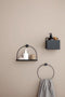 metalen zwarte wandplank badkamer