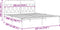 vidaXL - Bedframe - met - hoofdbord - metaal - zwart - 180x200 - cm