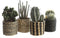 Mica Decorations - 1 Bloempotje - Rieten Plantenmand / Plantenzak - Ø10 h.9 cm
