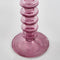 Mica Decorations Agios Kandelaar - H20 x Ø8 cm - Glas - Donkerpaars