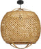 Mica Decorations Alain Hanglamp - H50 x Ø49 cm - Bamboe - Bruin