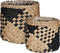Mica Decorations Albury Ronde Mand - H26 x Ø30 cm - Set van 2 - Zwart