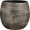 Mica Decorations Alentejo Bloempot - 27x27x24 cm - Terracotta - Zwart