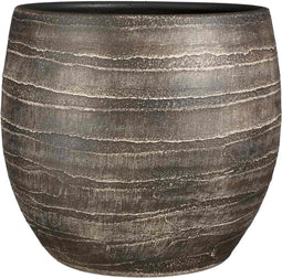 Mica Decorations Alentejo Bloempot - 36x36x32 cm - Terracotta - Zwart