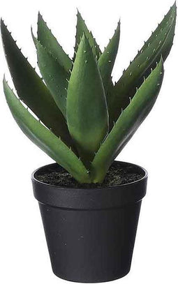 Mica Decorations Aloe Vera Kunstplant - H27 x Ø24 cm - Met pot - Groen