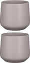 Mica Decorations Amber Bloempot - H15,5 x Ø17 cm - Mat - Taupe