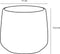 Mica Decorations Amber Bloempot - H15,5 x Ø17 cm - Mat - Wit