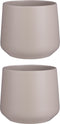 Mica Decorations Amber Bloempot - H18 x Ø21 cm - Mat - Taupe