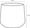 Mica Decorations Amber Bloempot - H18 x Ø21 cm - Mat - Wit