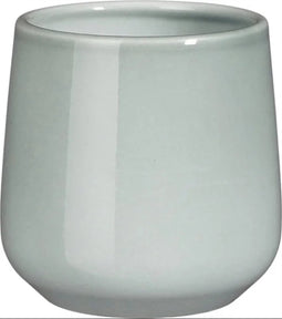 Mica decorations - Amber pot rond l.grijs h11,5xd12cm