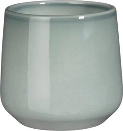 Mica decorations - Amber pot rond l.grijs h13,5xd14cm