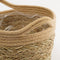 Mica Decorations Anne Plantenmand - Set van 2 - H28 x Ø30 cm - Zeegras - Lichtbruin