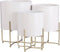 Mica Decorations Aries Bloempot op Standaard - Set van 3 - H32 x Ø24 cm - Wit