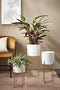 Mica Decorations Aries Bloempot op Standaard - Set van 3 - H58 x Ø24 cm - Wit