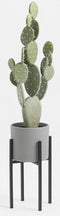 Mica Decorations Ascot Plantenstandaard - L21 x B21 x H35 cm - Metaal - Zwart