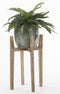 Mica Decorations Ascot Plantenstandaard - L38 x B38 x H60 cm - Hout - Lichtbruin